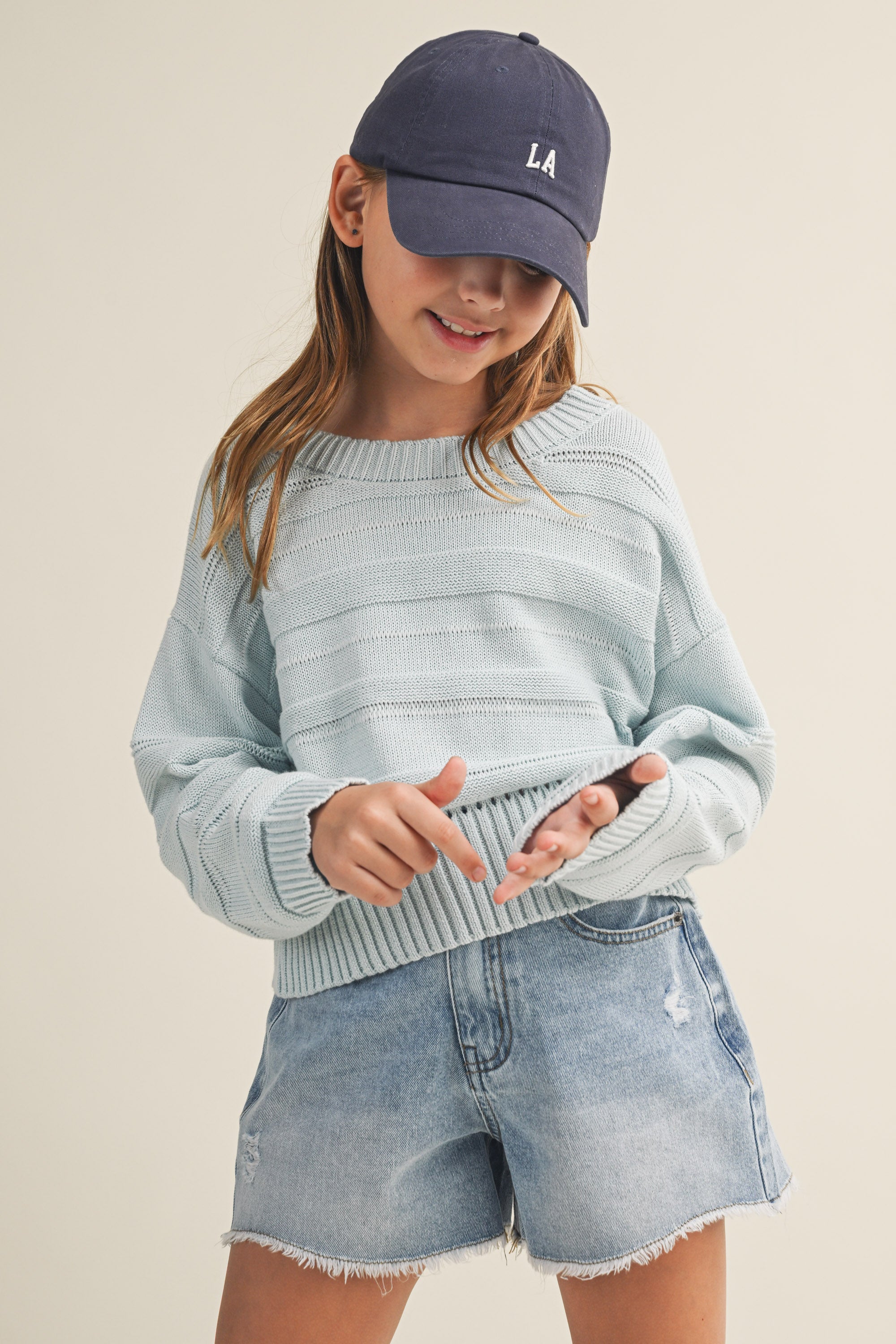 Everyday Cotton Sweater // light blue
