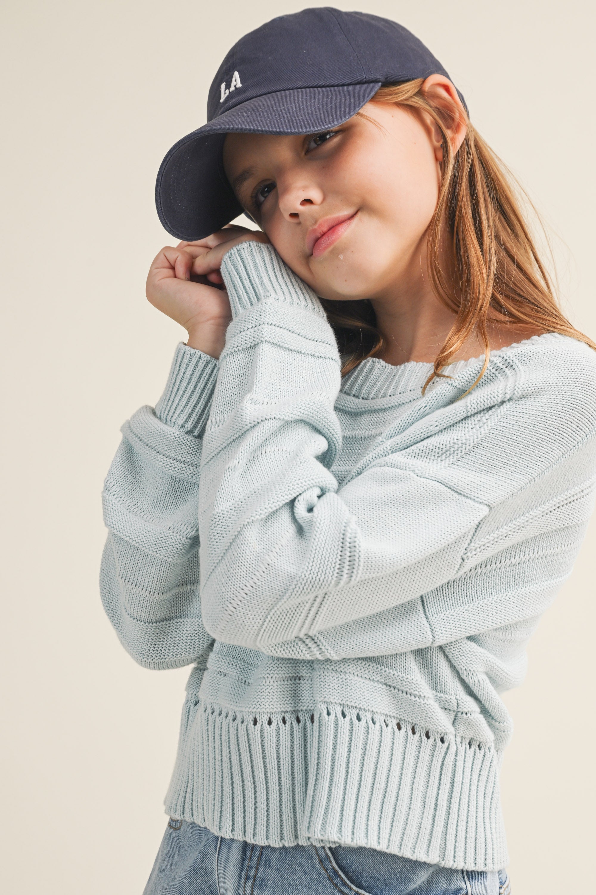 Everyday Cotton Sweater // light blue