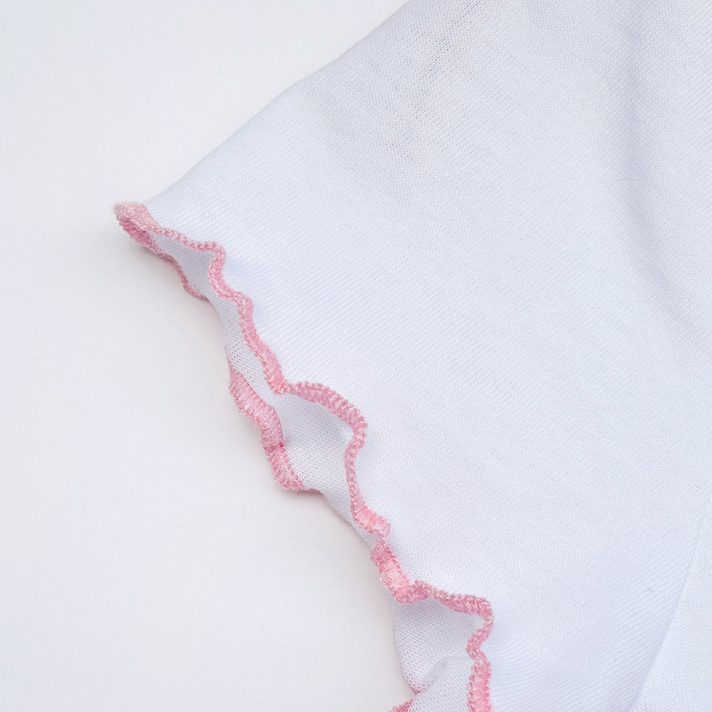 "❤︎" Baby Tee // white pink