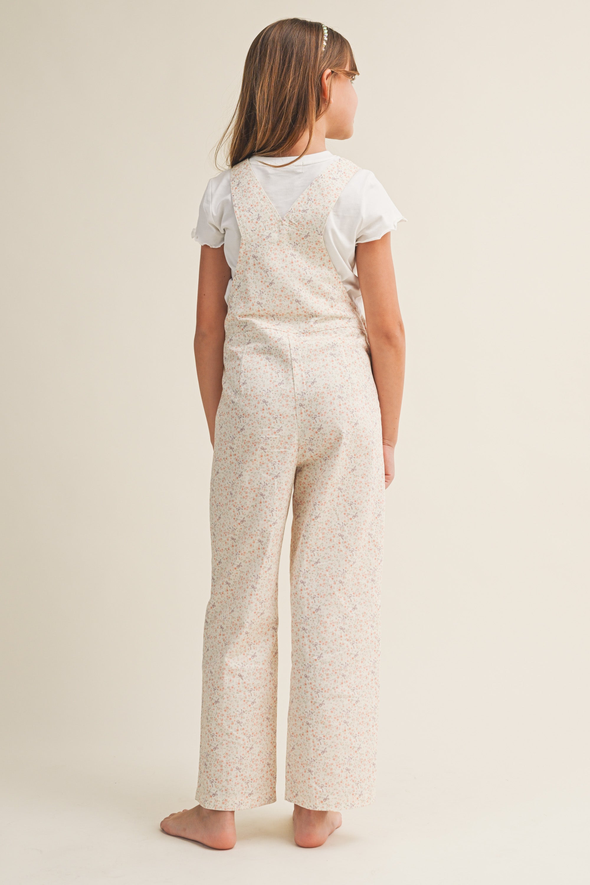 Wide Leg Cotton Overalls // ditsy floral