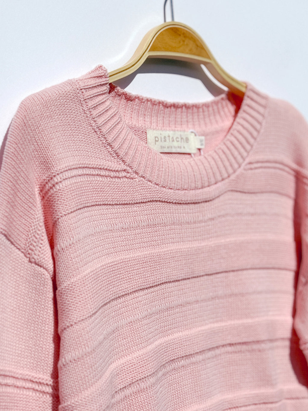 Everyday Cotton Sweater // light pink
