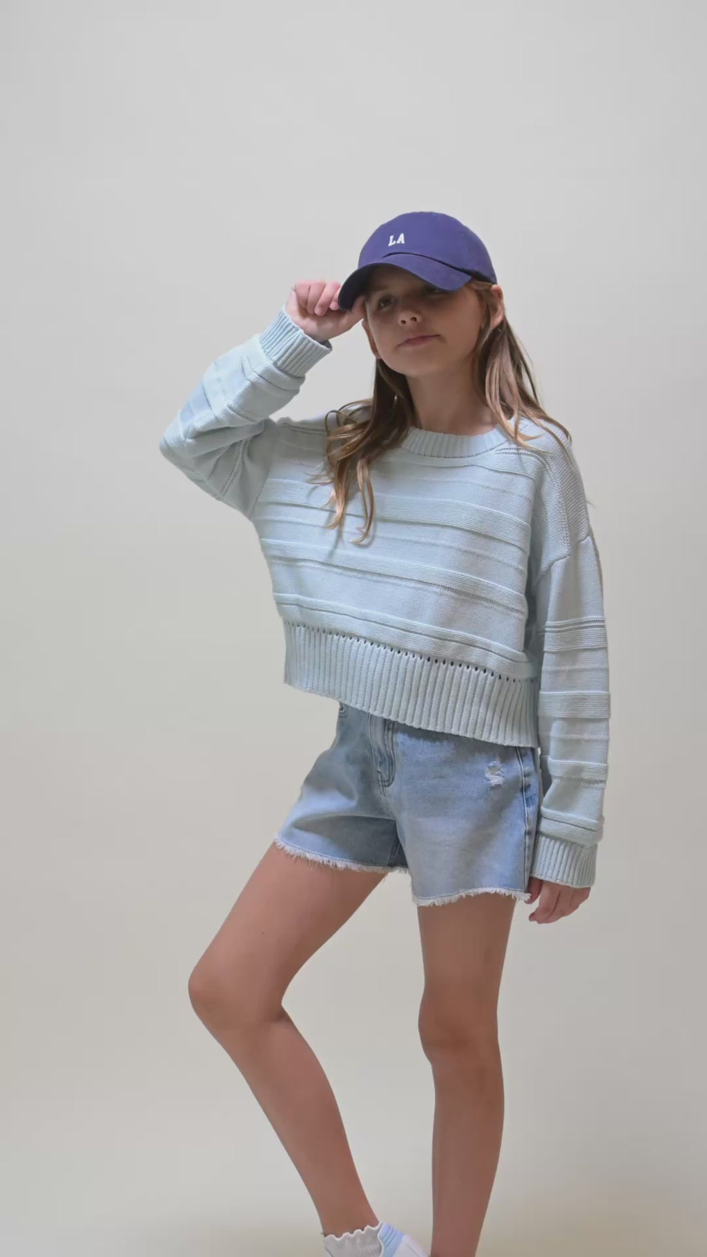 Everyday Cotton Sweater // light blue