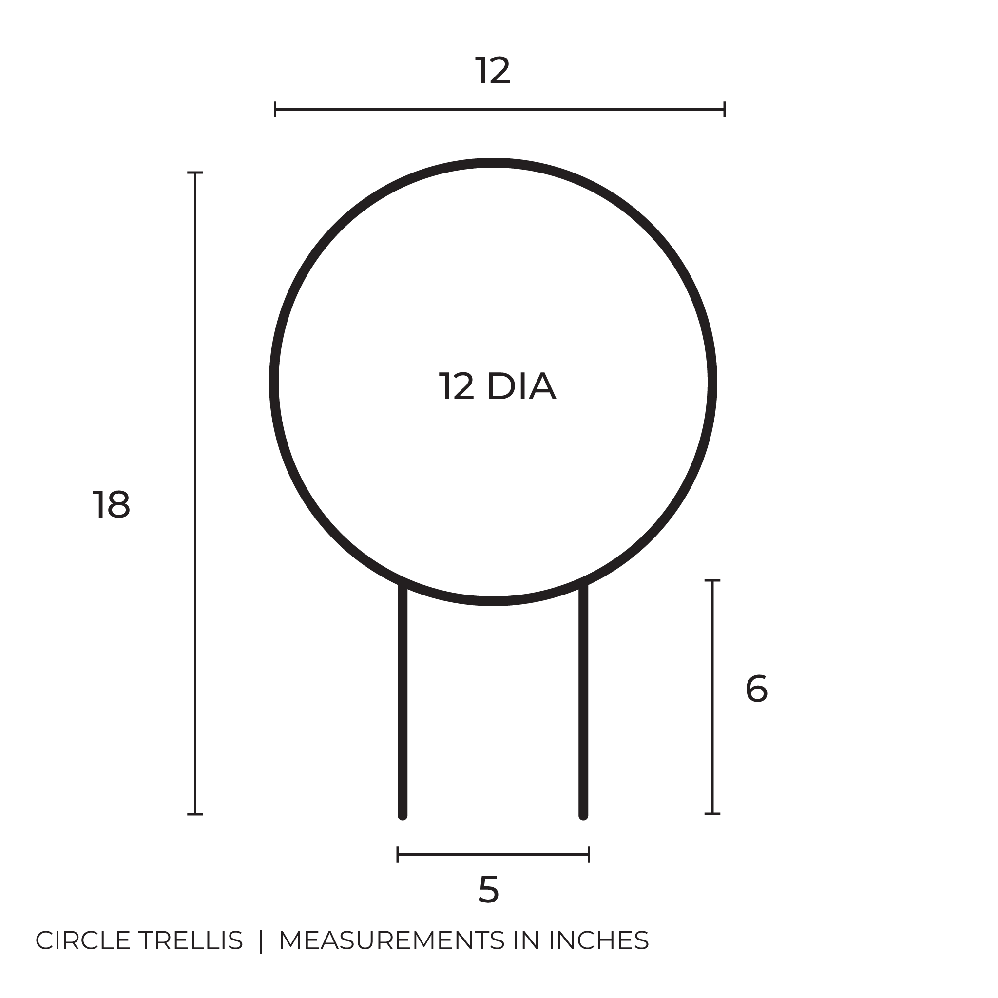 Circle - houseplant trellis